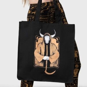Black Graphic Tote Bag